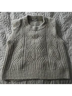 Madewell Firgrove Ribbed Crewneck Sweater Vest Ribbed Pattern Fit sz medium